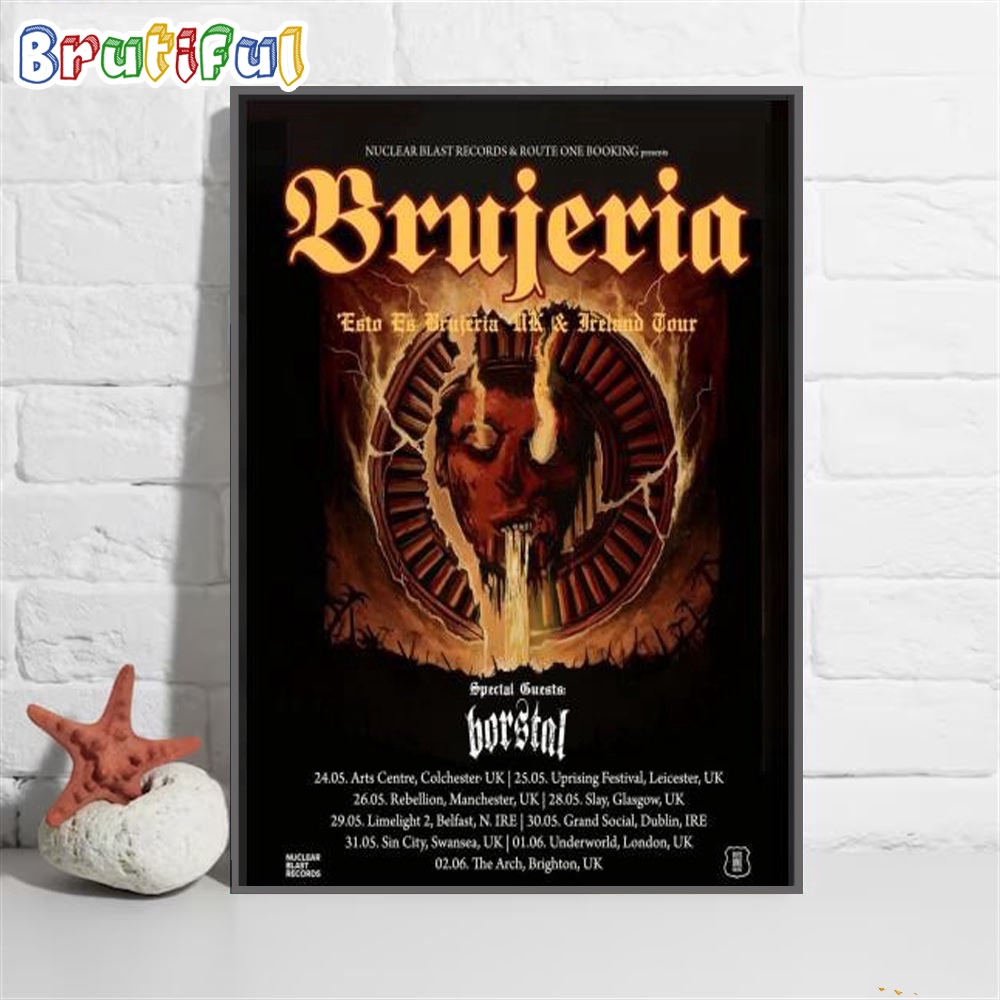 Brujeriaesto Es Brujeria Uk Ireland Tour 2024 Wall Art Poster Canvas