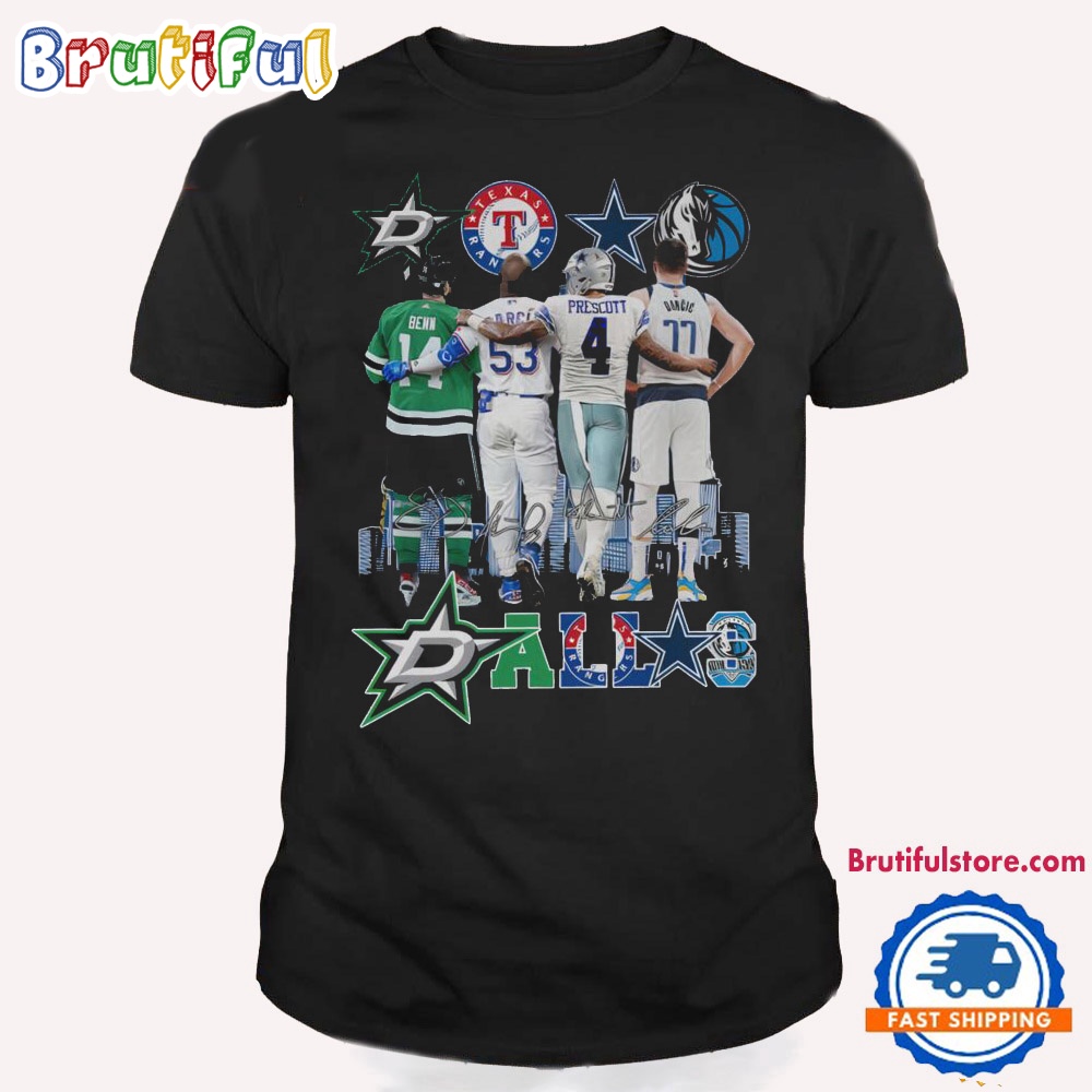 Dallas Sport Team Player 2024 Signatute T Shirt