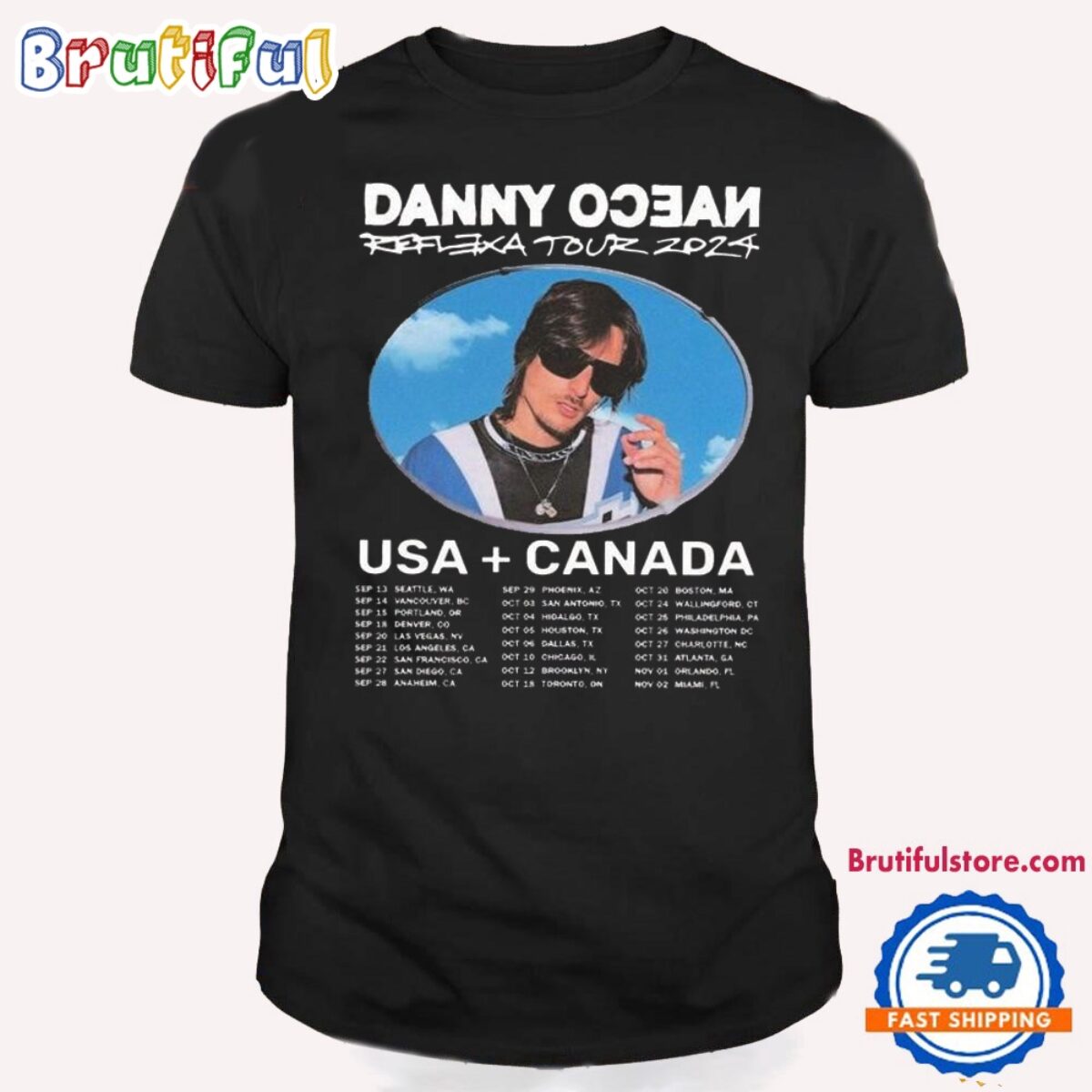 Danny Ocean Reflexa Usa And Canada Tour 2024 T Shirt, Danny Ocean