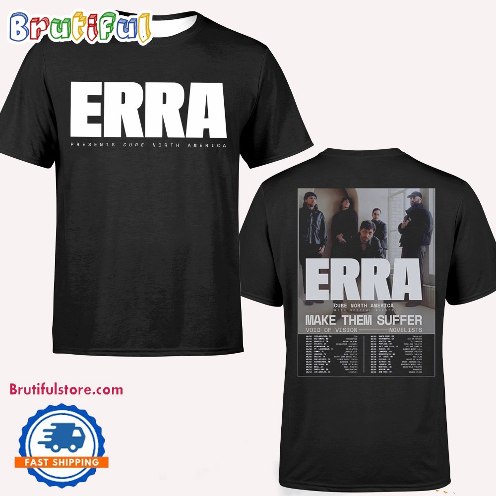 Erra Cure 2024 North American Tour Shirt Erra Band Fan Shirt Cure North American Concert 2024 T Shirt