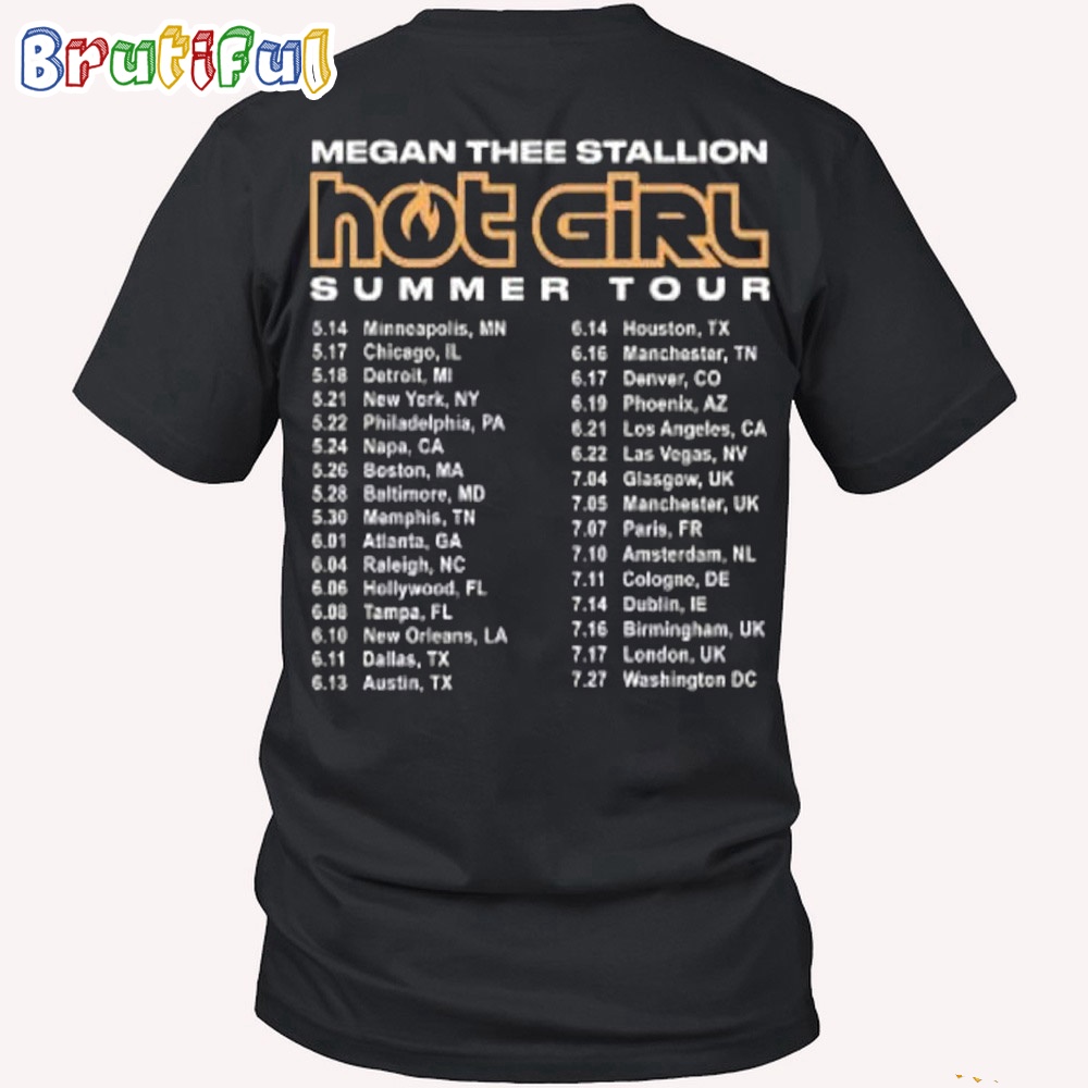 Hot Girl Summer Tour 2024 Shirt, Megan Thee Stallion Fan T Shirt 1