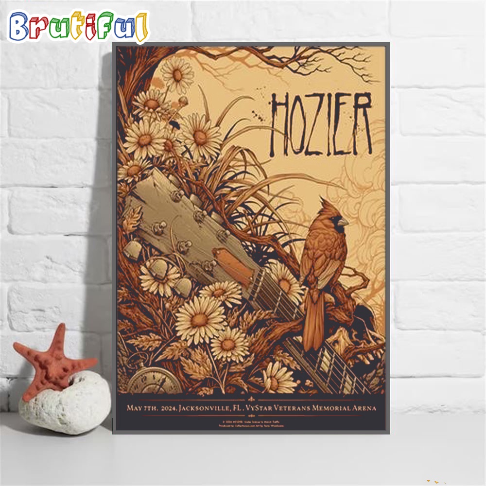 Hozier May 2024 Jacksonville Fl Vystar Veterans Memorial Arena Poster Canvas Art