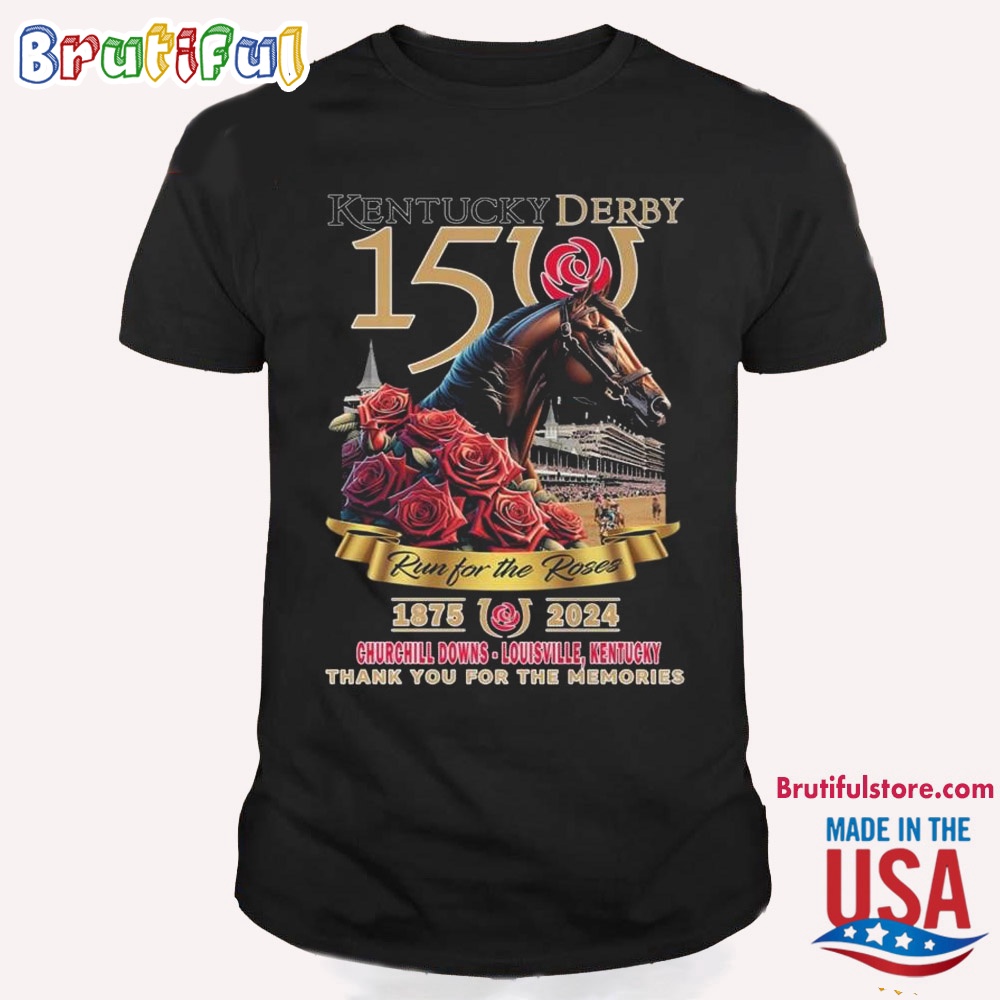 Kentucky Derby Run For The Roses 1875 2024 Churchill Downs Louisville T Shirt