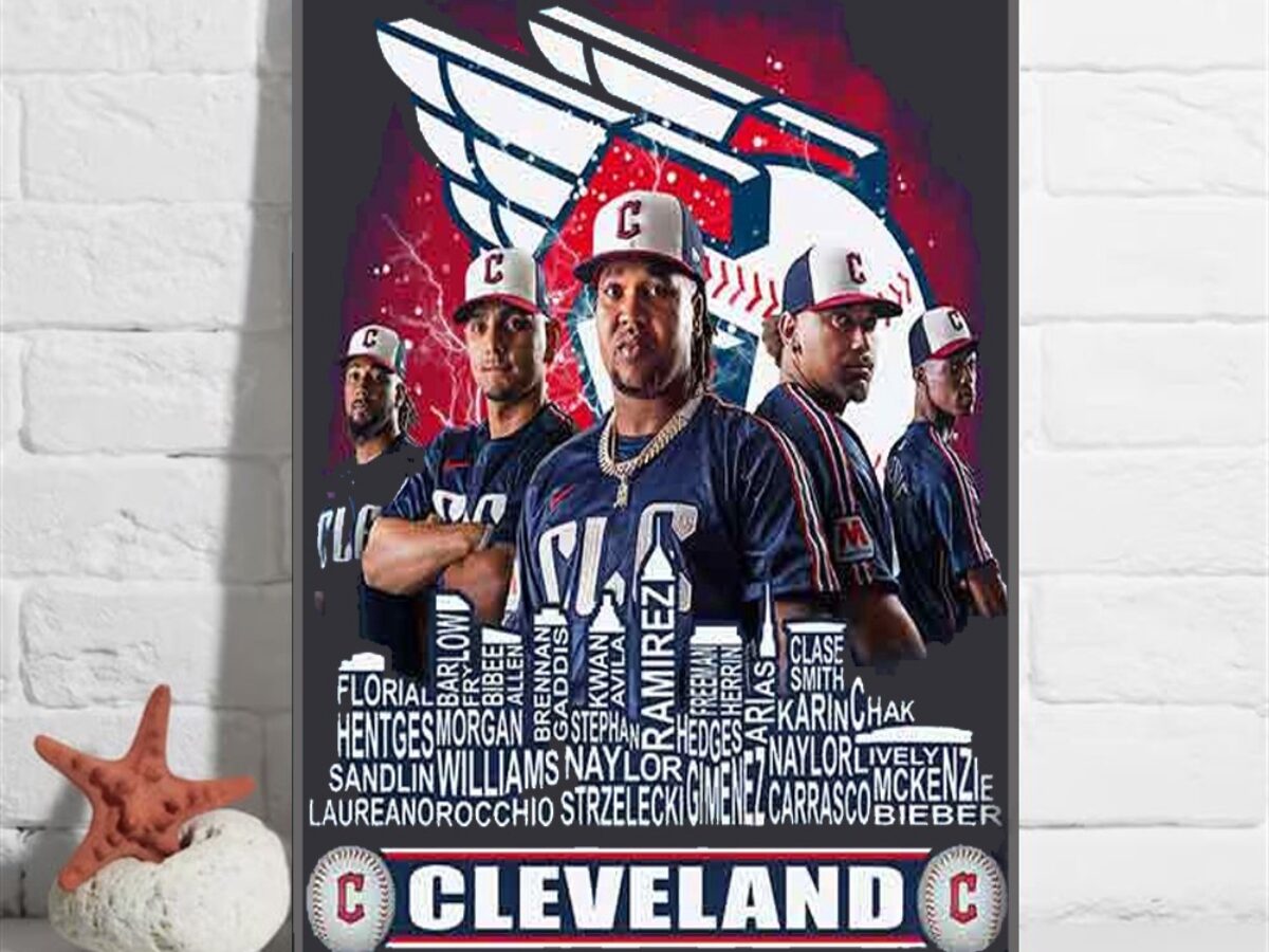 MLB Cleveland Guardians Baseball Team Player 2024 Wall Art Poster