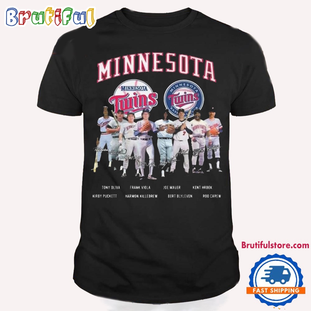 MLB Minnesota Twins The Legends Squad Baseball Frank Viola Signatures 2024 T Shirt