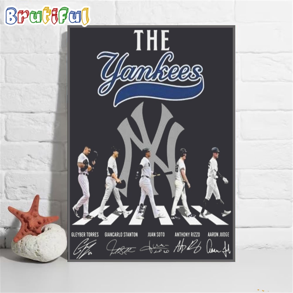 MLB New York Yankees The Legends Abbey Road Signatures 2024 Wall Art Poster Canvas