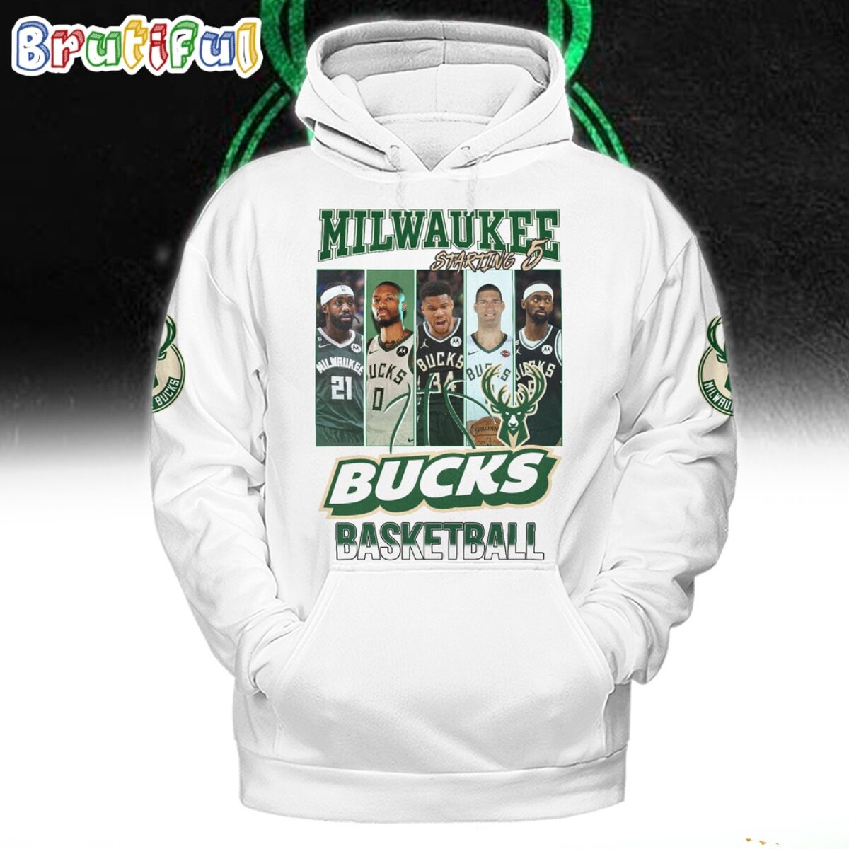 ヤニス アデトクンボ hoodie parker NBA bucks mvp Milwaukee-Bucks-Starting-5-