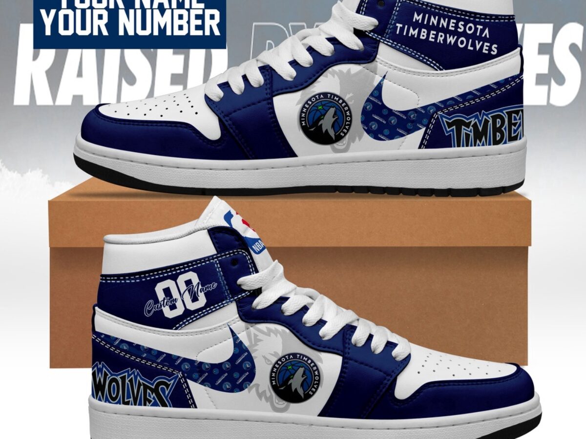 NBA Minnesota Timberwolves Bring Ya Ass Air Jordan 1 Shoes Sneaker