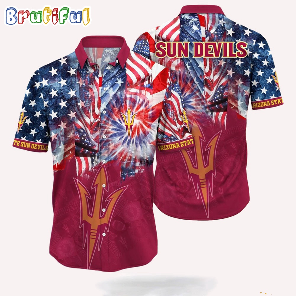 NCAA Arizona State Sun Devils 4th Of July Happy Independence Day Hawaii Shirt