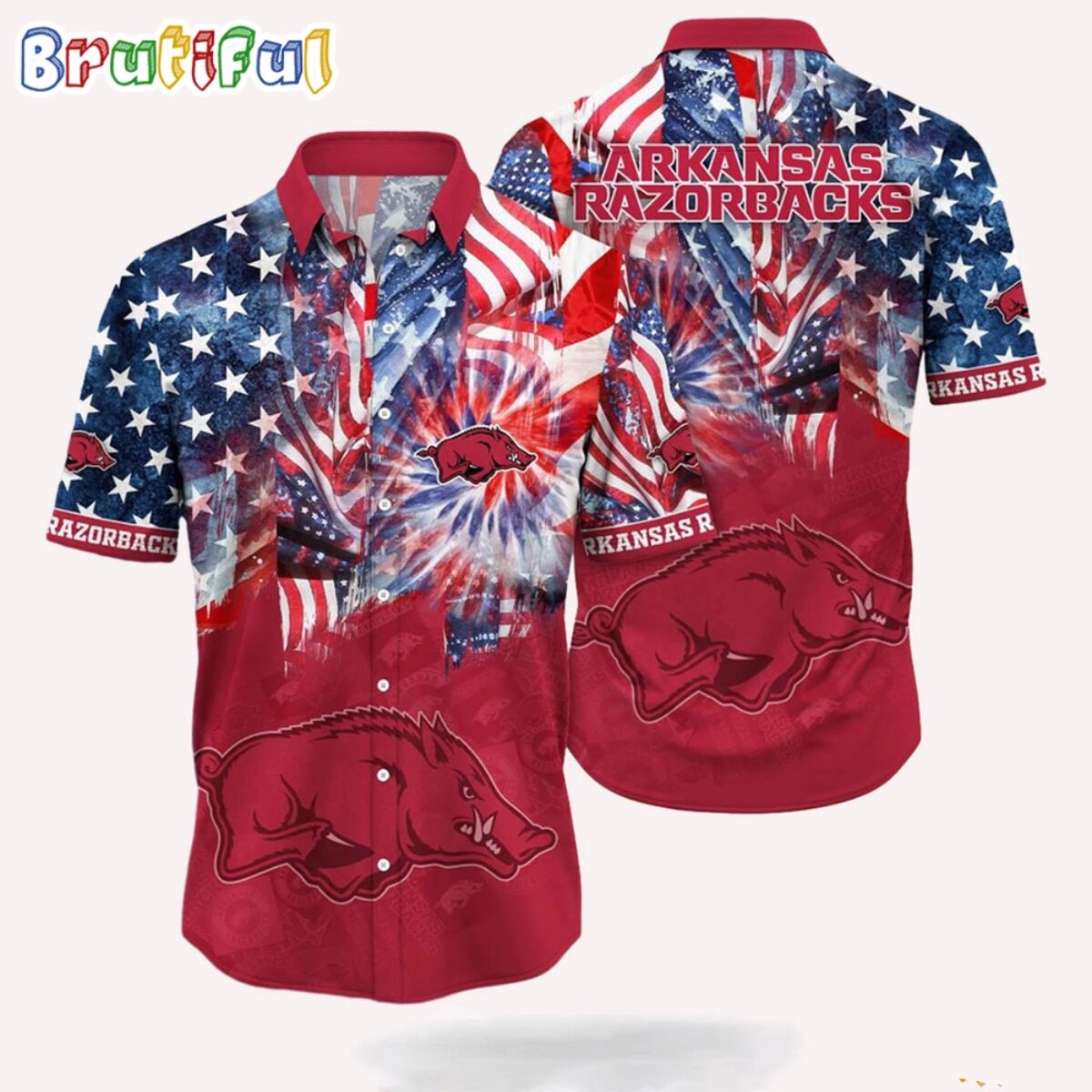 arkansas razorback dress shirts NCAA Arkansas Razorbacks 4th Of July Happy Independence Day Hawaii Shirt
