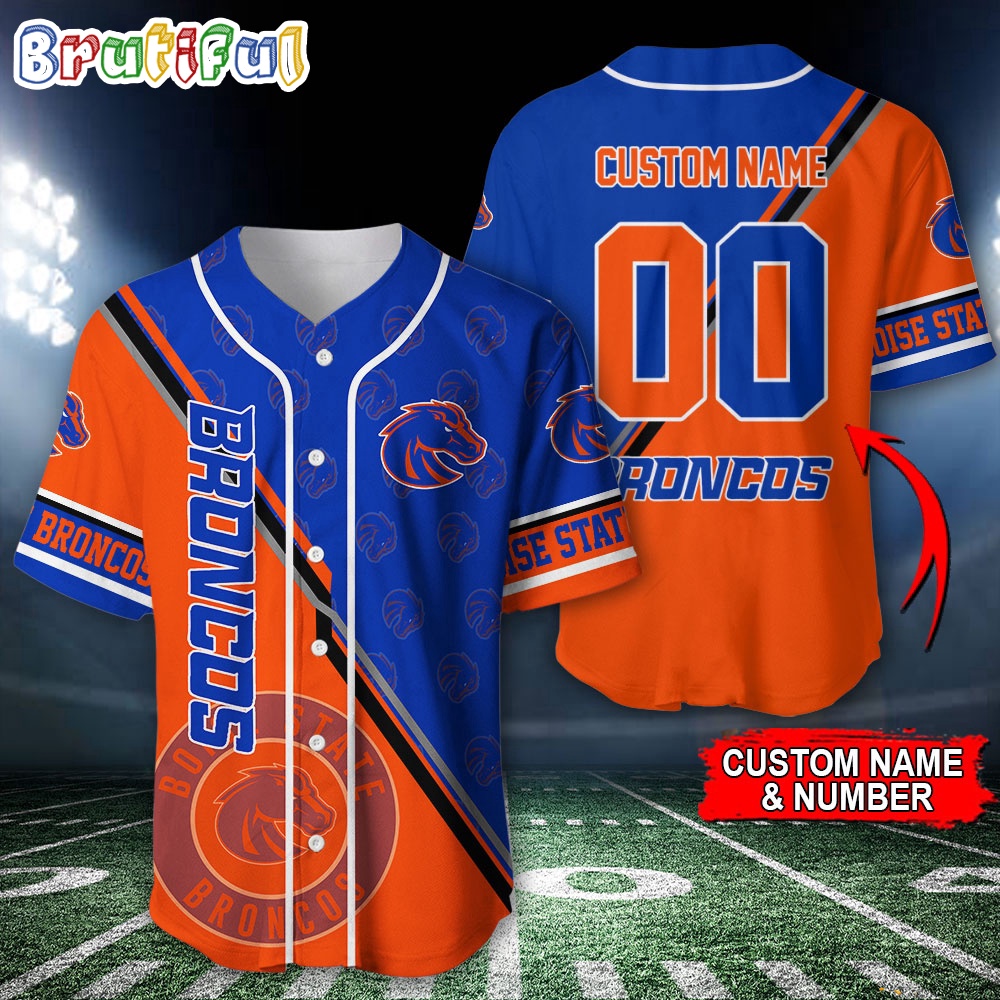 NCAA Boise State Broncos Baseball Jersey Custom Sport Jersey Shirt