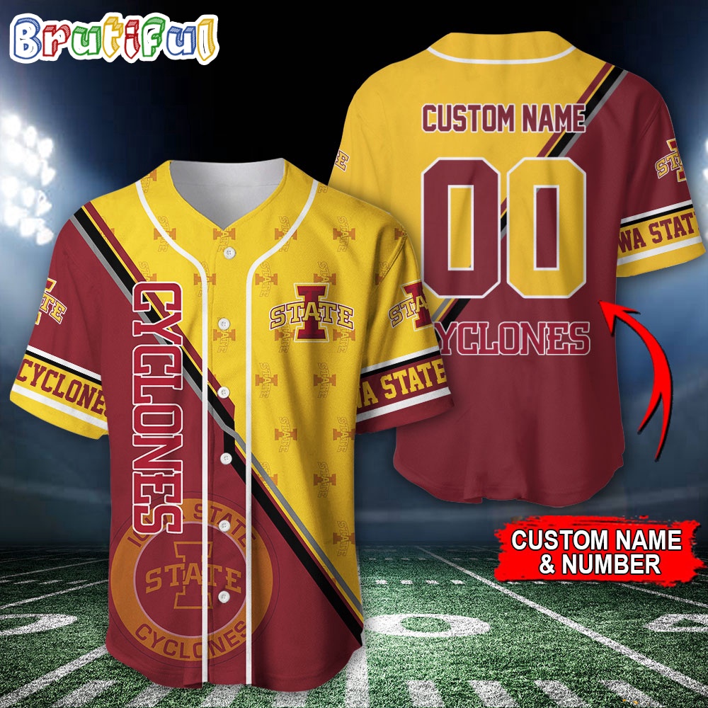 NCAA Iowa State Cyclones Baseball Jersey Custom Sport Jersey Shirt