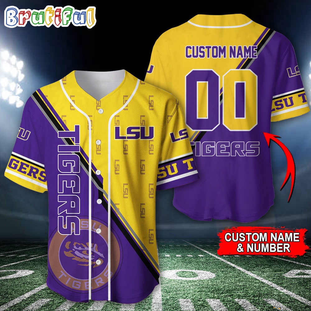NCAA LSU Tigers Baseball Jersey Custom Sport Jersey Shirt