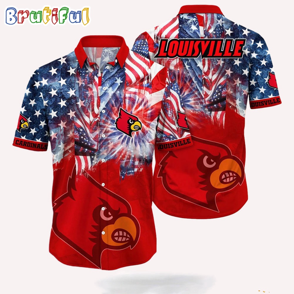 NCAA Louisville Cardinals 4th Of July Happy Independence Day Hawaii Shirt