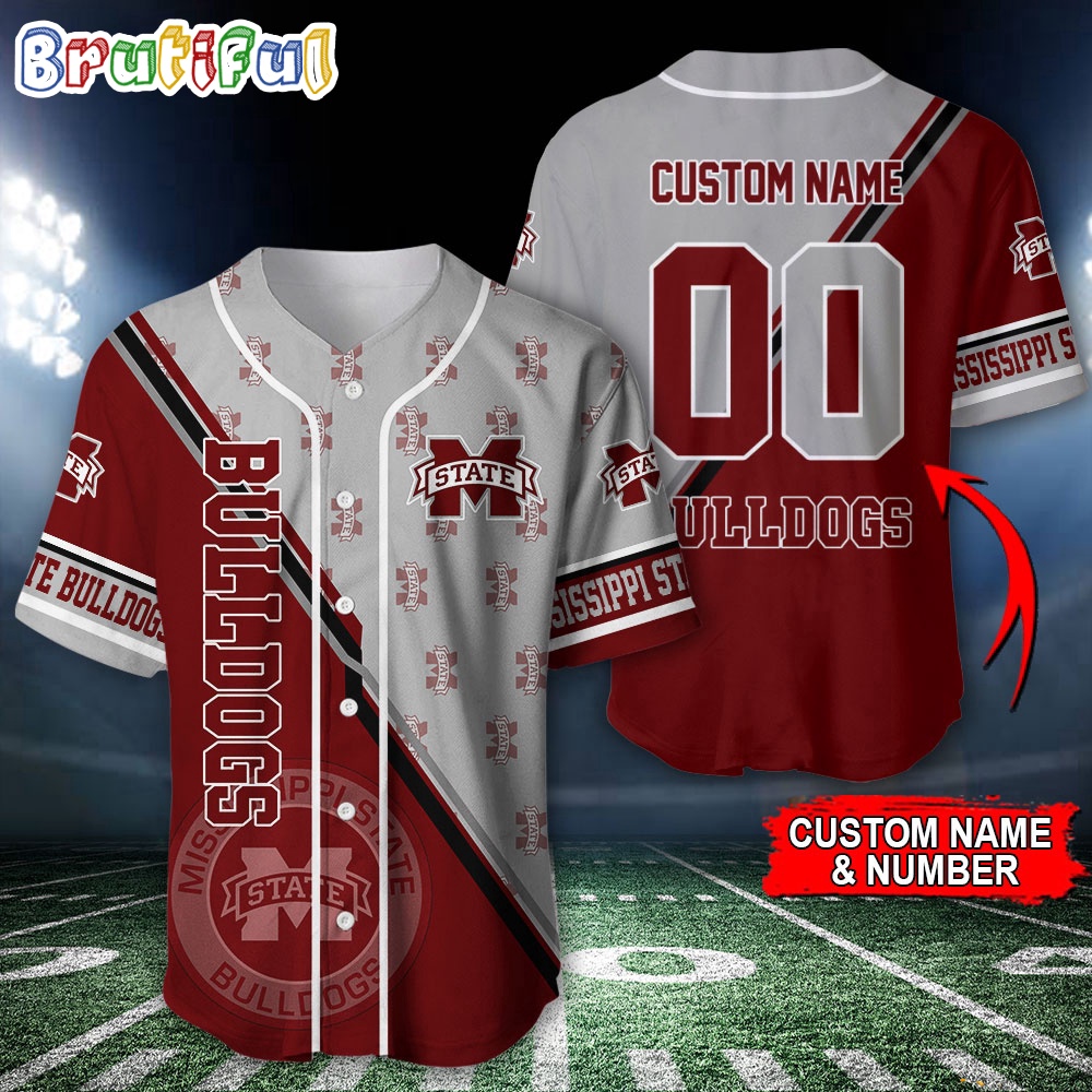 NCAA Mississippi State Bulldogs Baseball Jersey Custom Sport Jersey Shirt
