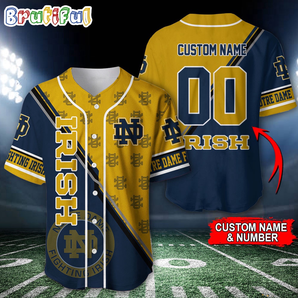 NCAA Notre Dame Fighting Irish Baseball Jersey Custom Sport Jersey Shirt