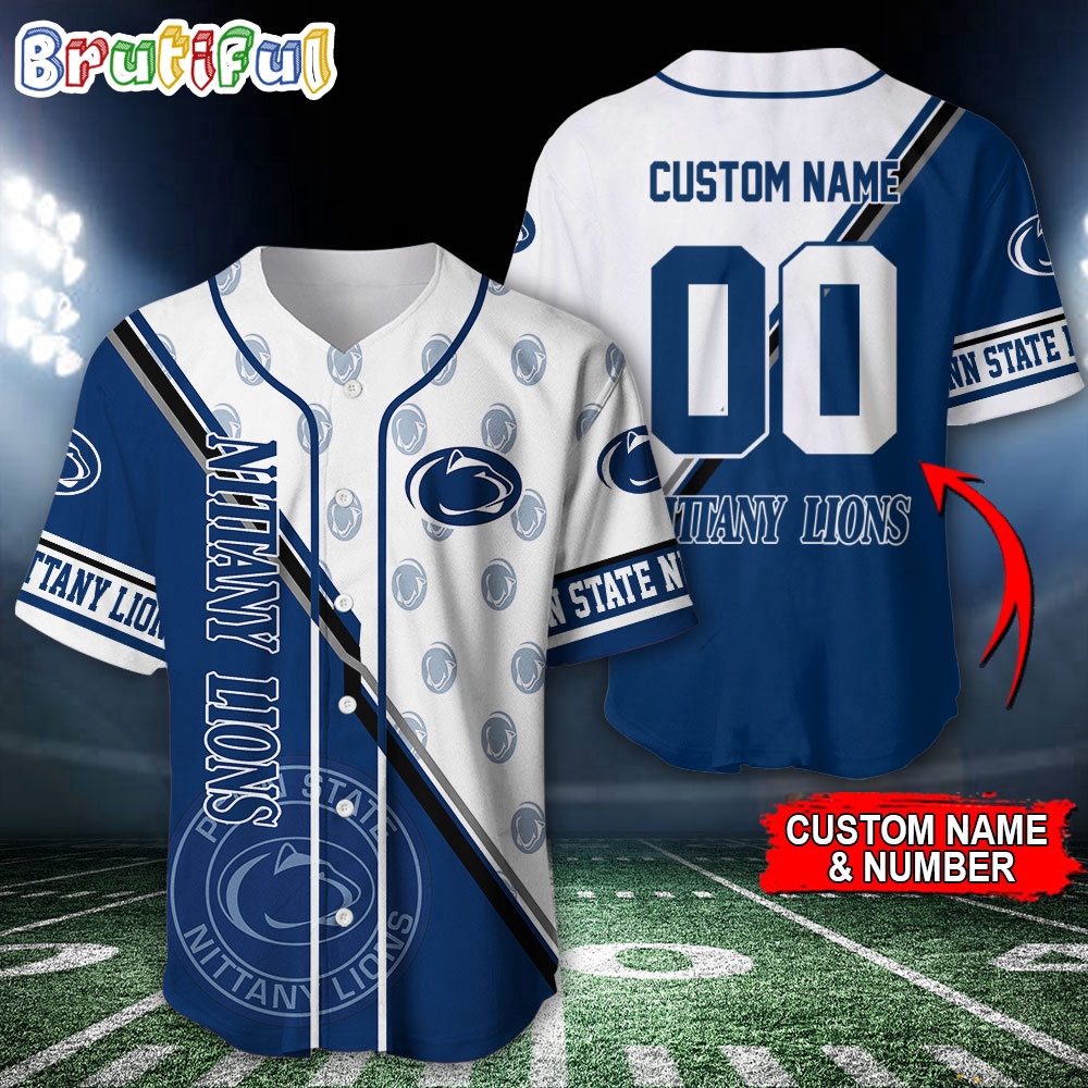 NCAA Penn State Nittany Lions Baseball Jersey Custom Sport Jersey Shirt