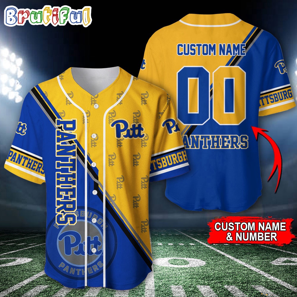 NCAA Pittsburgh Panthers Baseball Jersey Custom Sport Jersey Shirt