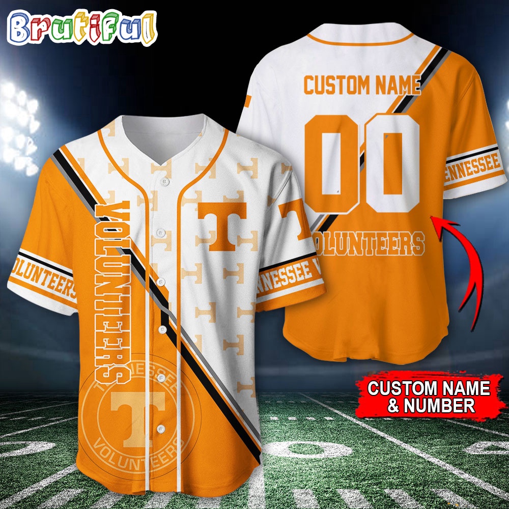 NCAA Tennessee Volunteers Baseball Jersey Custom Sport Jersey Shirt