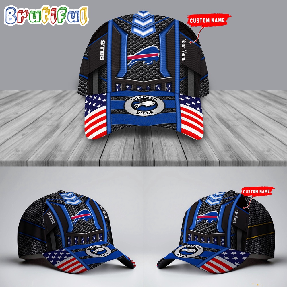NFL Buffalo Bills America Flag Cap America Flag Football Cap
