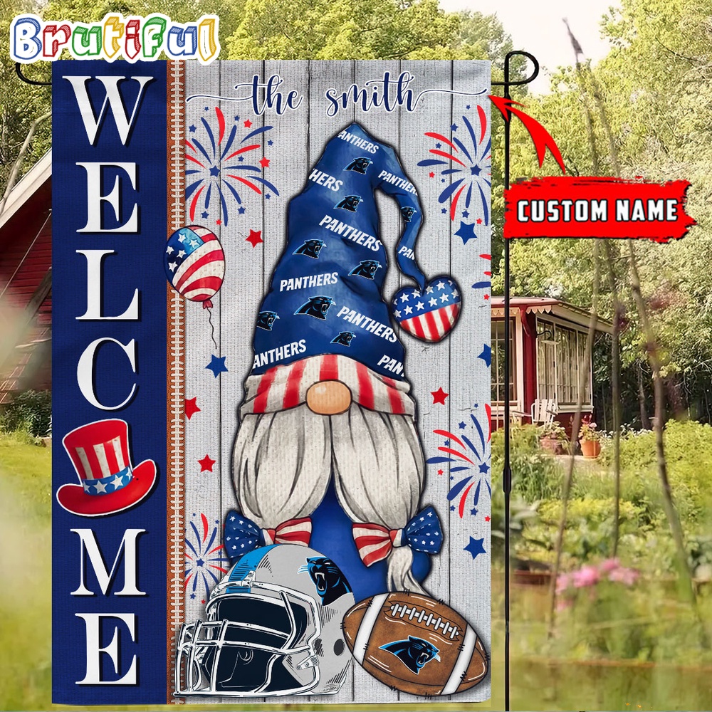 NFL Carolina Panthers America 4th Of July Independence Day Flag Football Gomes 4th Of July Garden Flag