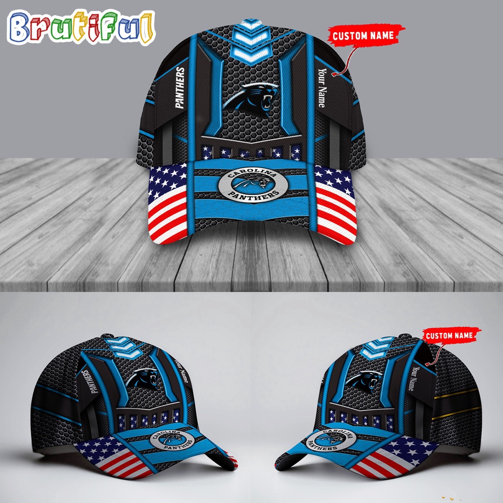 NFL Carolina Panthers America Flag Cap America Flag Football Cap