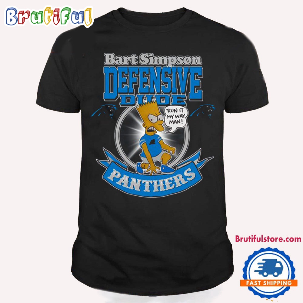 NFL Carolina Panthers Bart Simpson Defensive Dude T Shirt