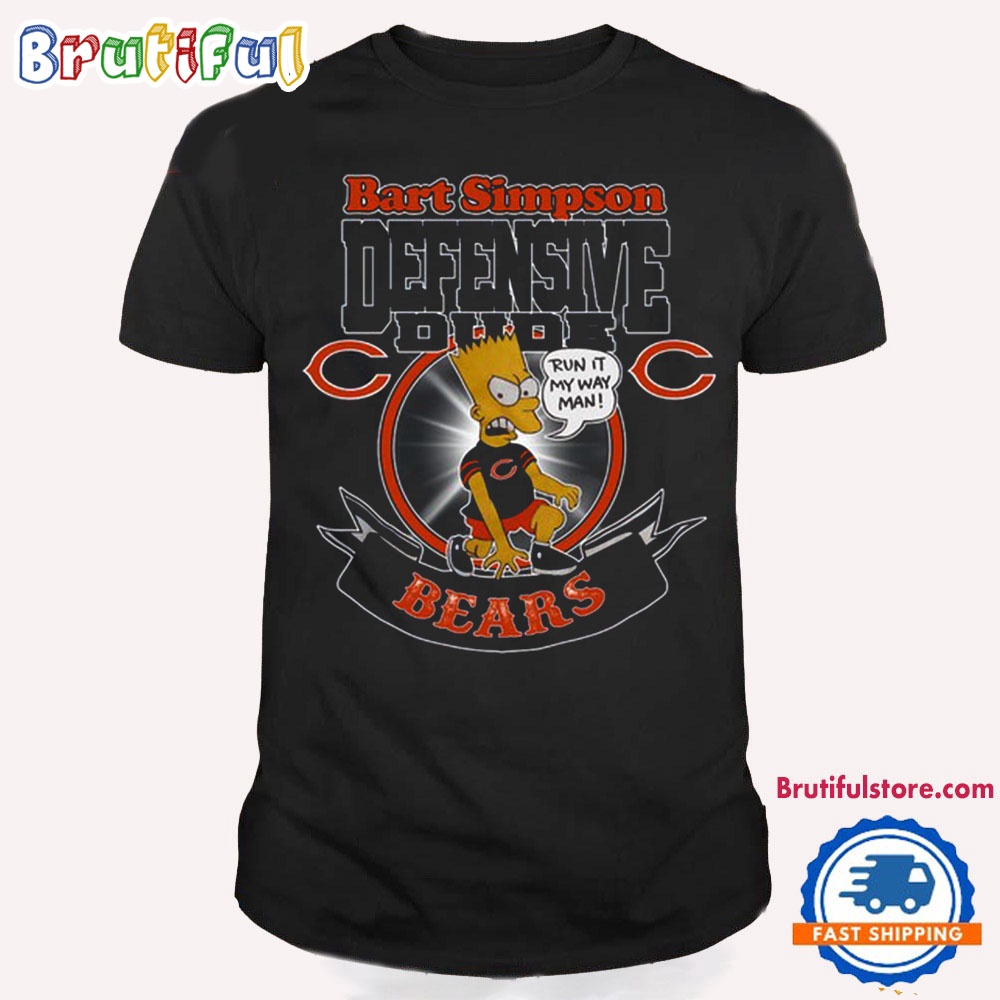 NFL Chicago Bears Bart Simpson Defensive Dude T Shirt