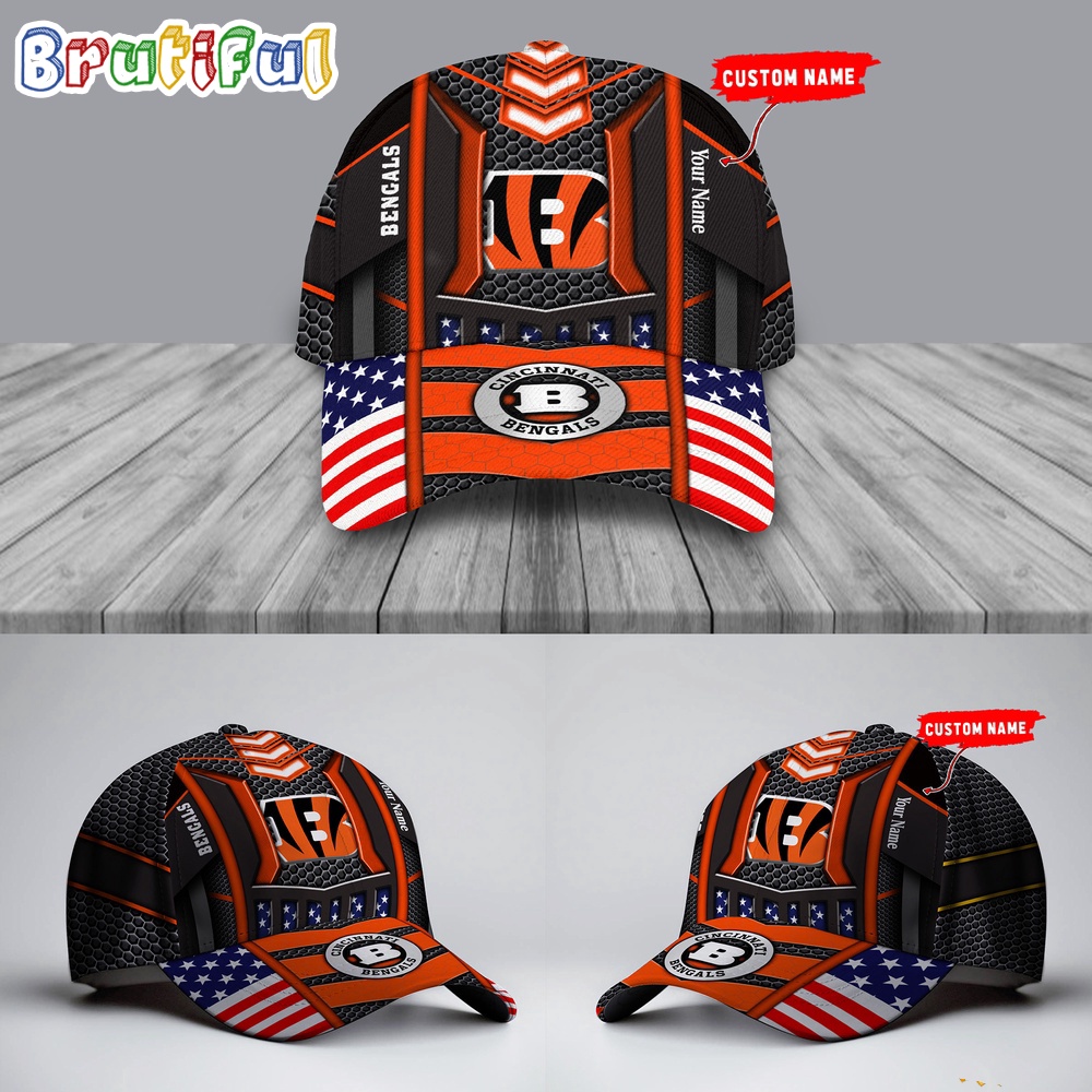 NFL Cincinnati Bengals America Flag Cap America Flag Football Cap