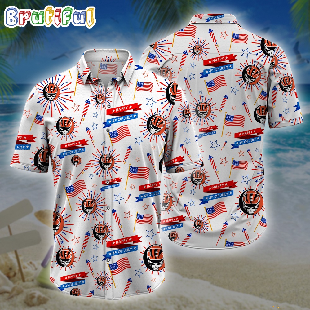NFL Cincinnati Bengals Grateful Dead Hawaiian Shirt Grateful Dead Hawaiian Shirt
