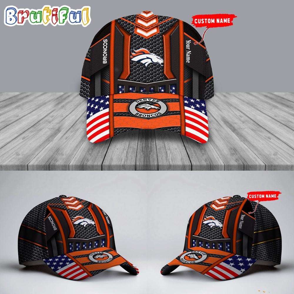 NFL Denver Broncos America Flag Cap America Flag Football Cap