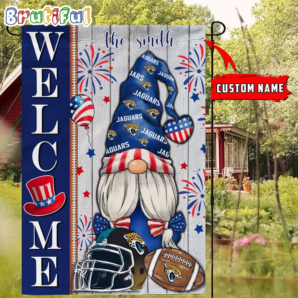 NFL Jacksonville Jaguars America 4th Of July Independence Day Flag Football Gomes 4th Of July Garden Flag