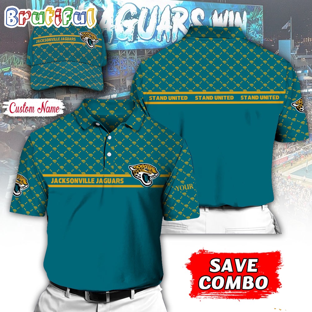NFL Jacksonville Jaguars Polo Shirt Custom Football Polo Shirt And Cap