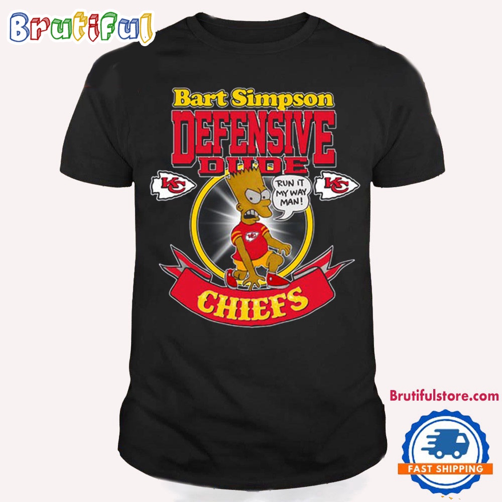 NFL Kansas City Chiefs Bart Simpson Defensive Dude T Shirt