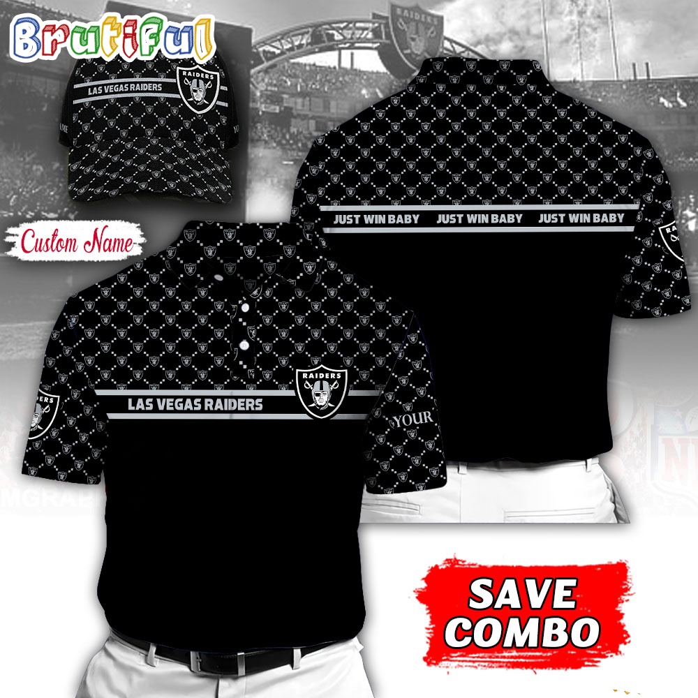 NFL Las Vegas Raiders Polo Shirt Custom Football Polo Shirt And Cap