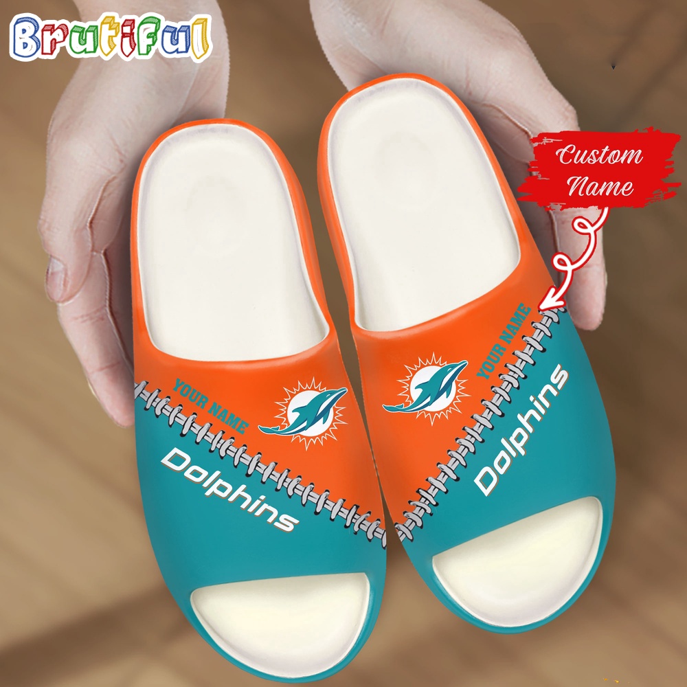 NFL Miami Dolphins Slippers Football Comfortable Slippers