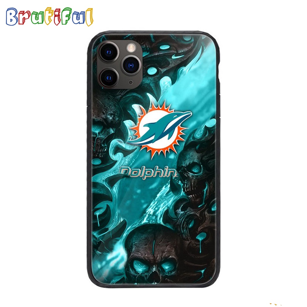 NFL Miami Dolphins Special Logo Skull Design Phone Case