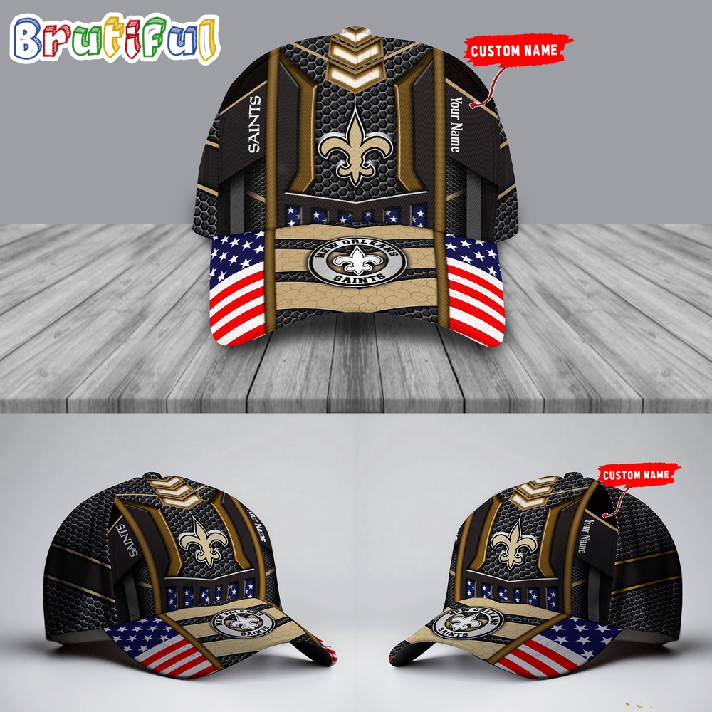 NFL New Orleans Saints America Flag Cap America Flag Football Cap
