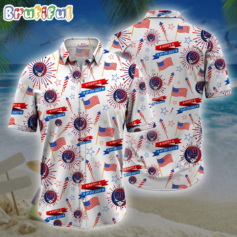NFL New York Giants Grateful Dead Hawaiian Shirt Grateful Dead Hawaiian Shirt