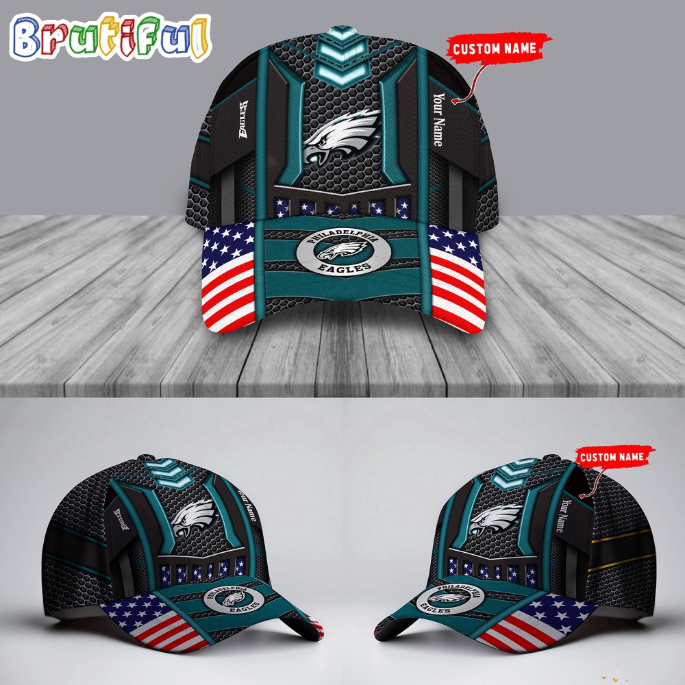 NFL Philadelphia Eagles America Flag Cap America Flag Football Cap
