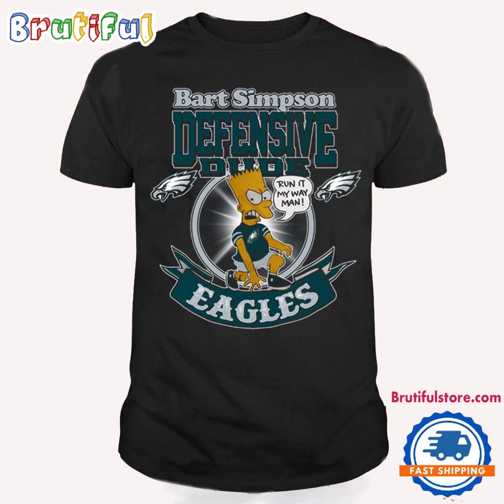 NFL Philadelphia Eagles Bart Simpson Defensive Dude T Shirt