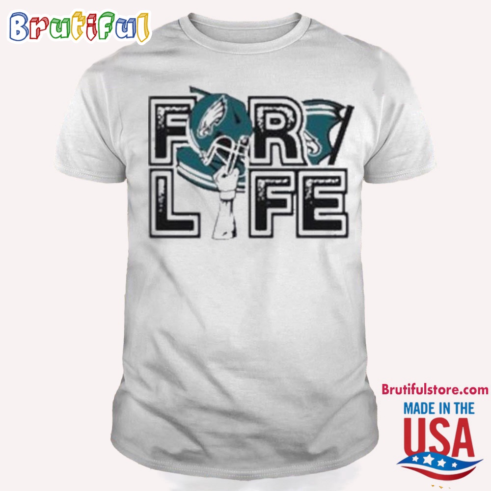 NFL Philadelphia Eagles For Life Football T Shirt