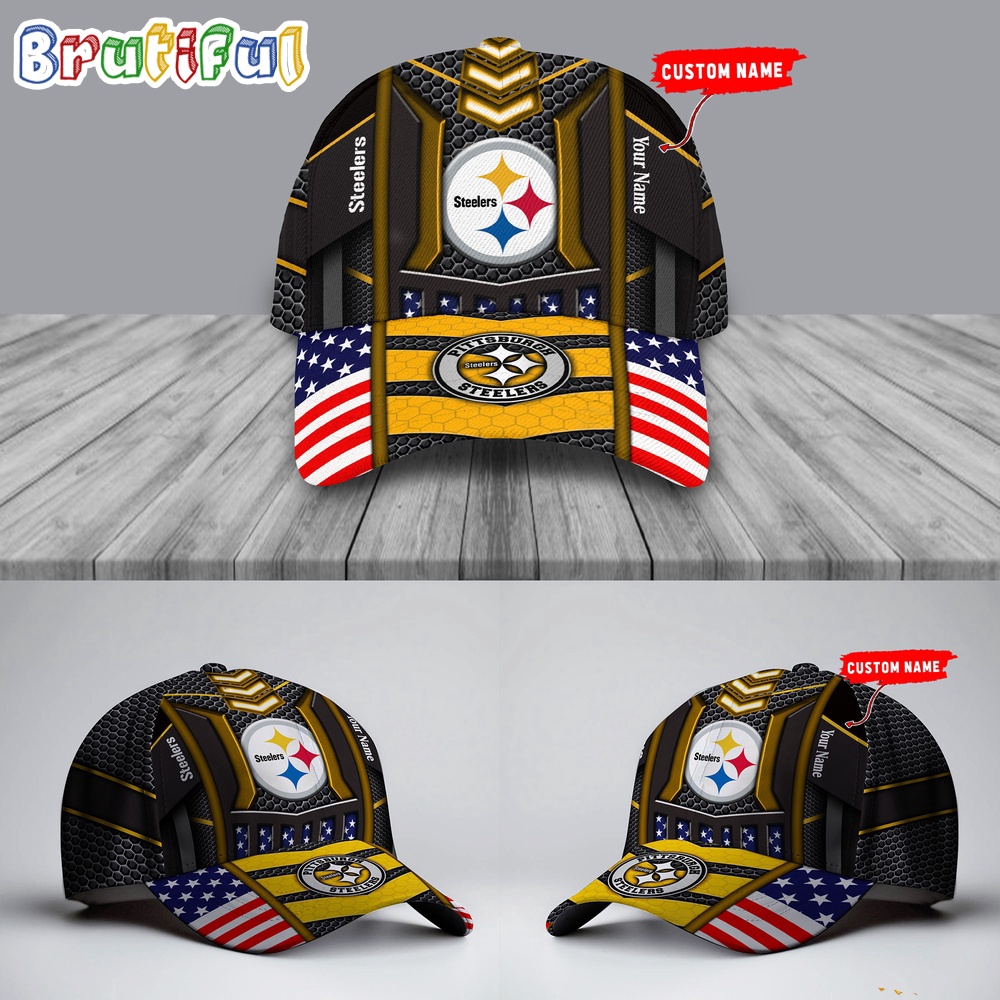 NFL Pittsburgh Steelers America Flag Cap America Flag Football Cap