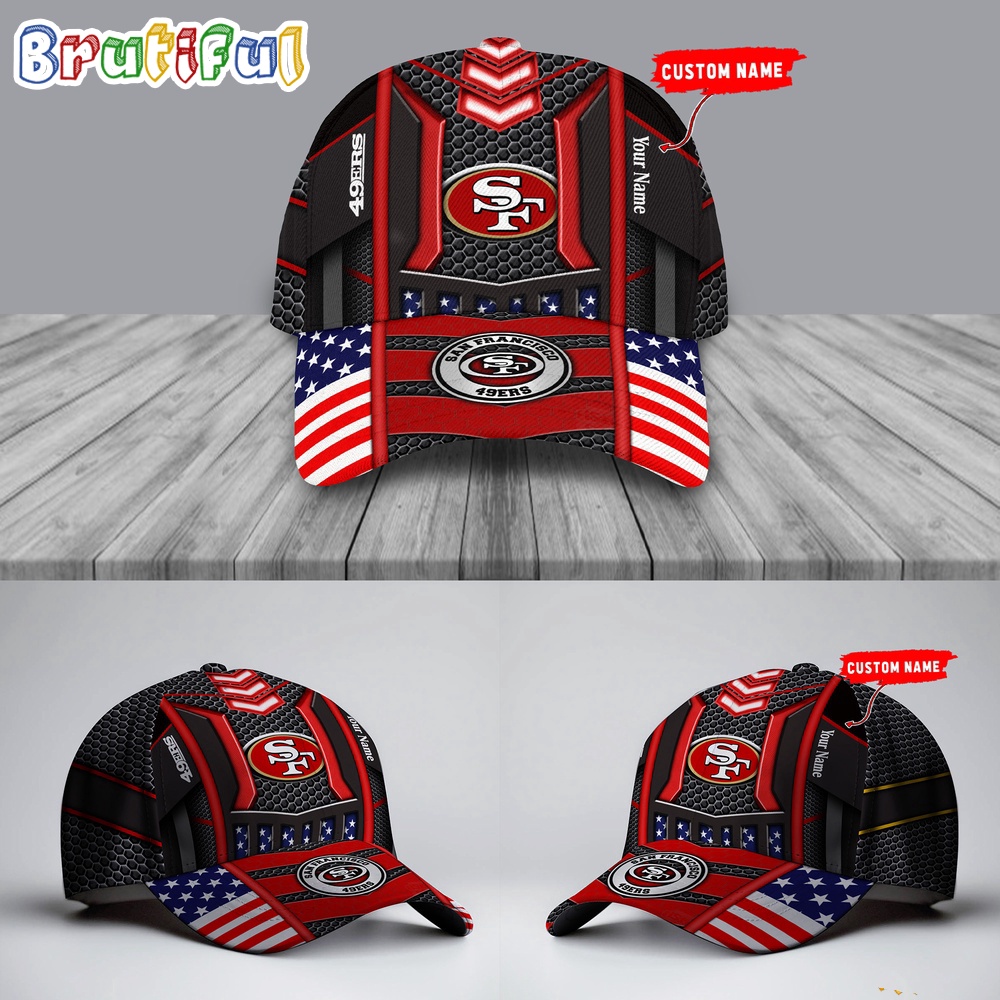 NFL San Francisco 49ers America Flag Cap America Flag Football Cap