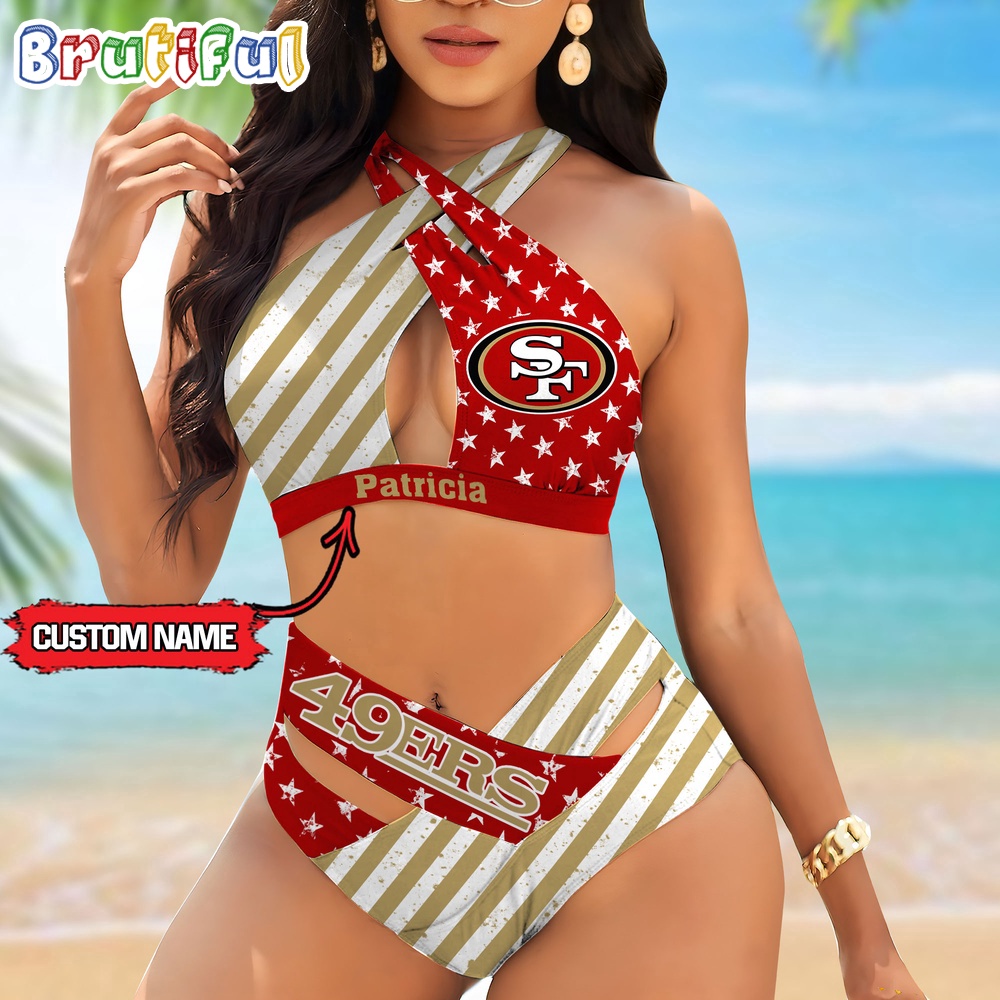 NFL San Francisco 49ers Women Bikini Set Summer Football Bikini Sets