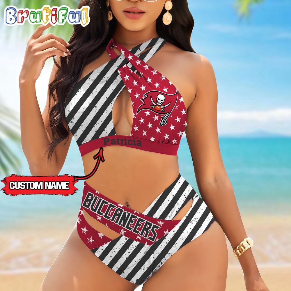NFL Tampa Bay Buccaneers Women Bikini Set Summer Football Bikini Sets