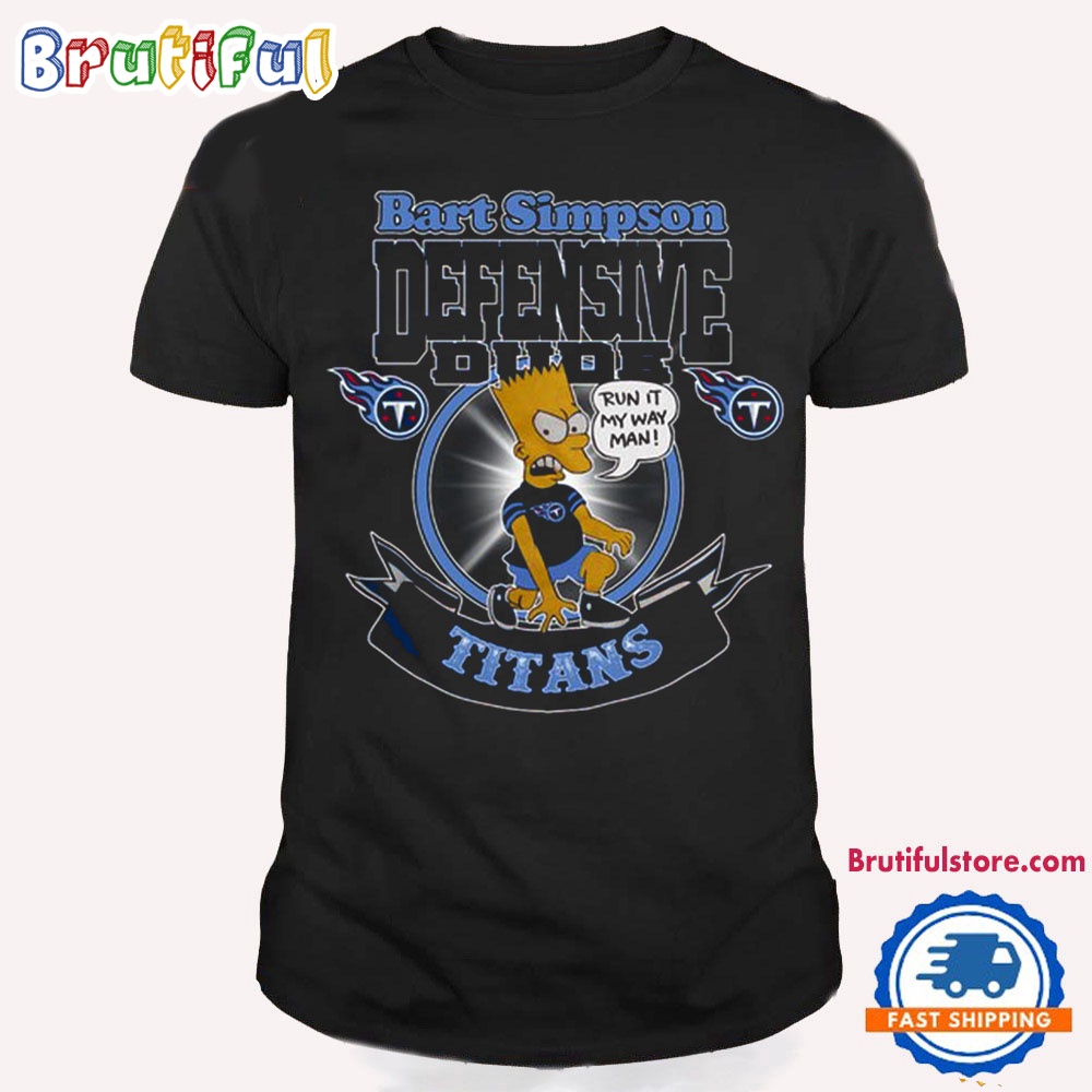 NFL Tennessee Titans Bart Simpson Defensive Dude T Shirt