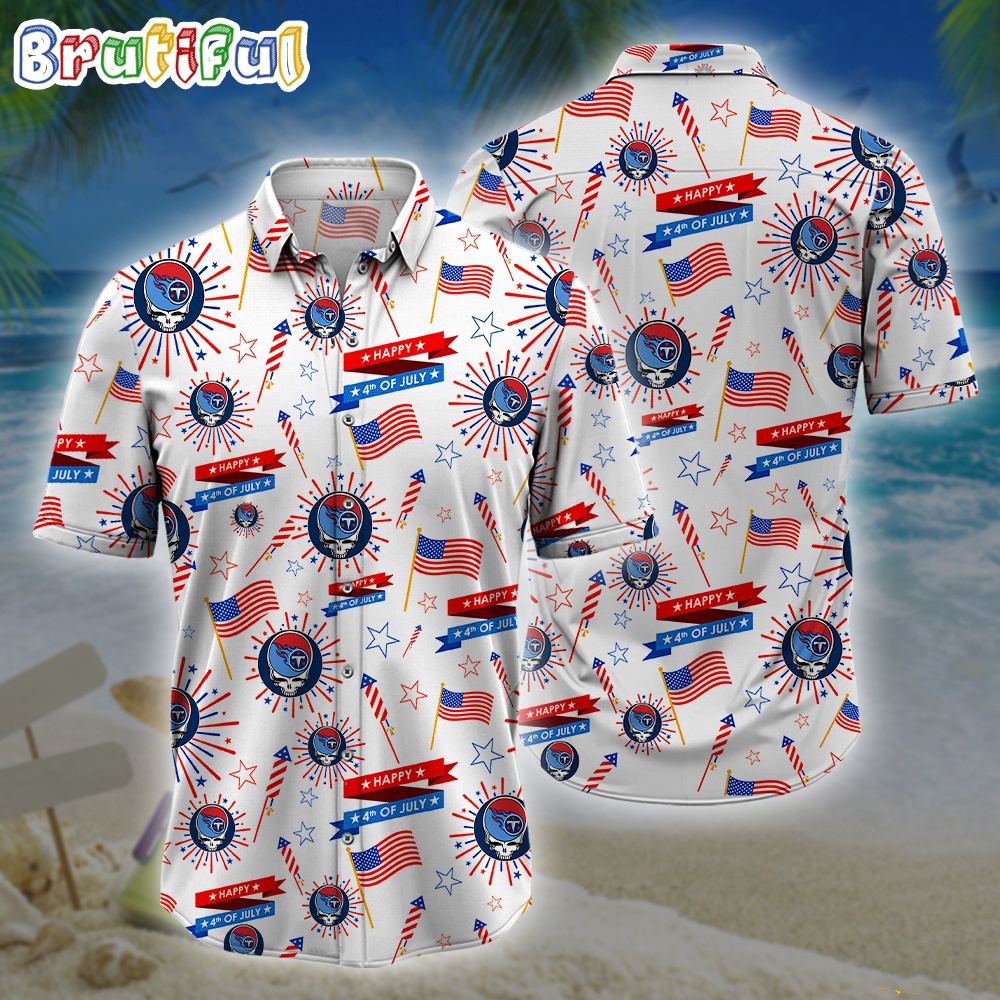 NFL Tennessee Titans Grateful Dead Hawaiian Shirt Grateful Dead Hawaiian Shirt