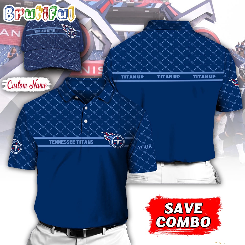NFL Tennessee Titans Polo Shirt Custom Football Polo Shirt And Cap