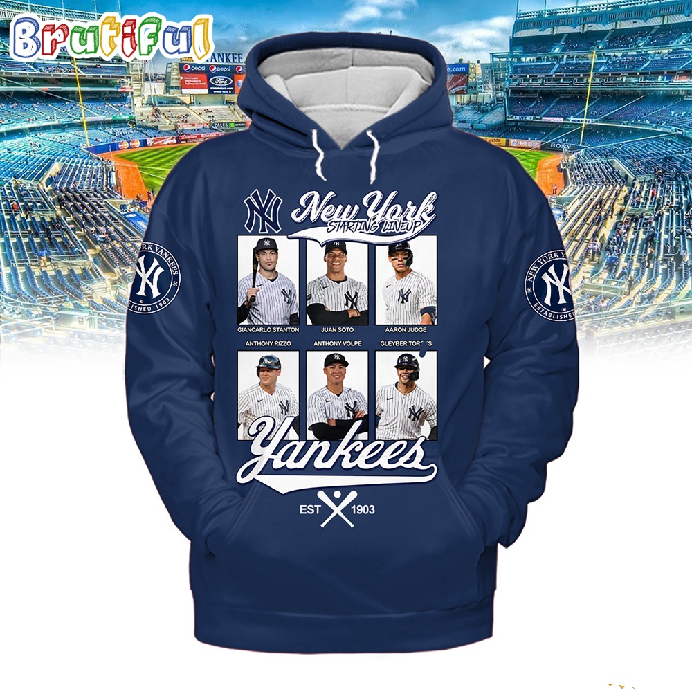 New York Yankees Starting Lineup Est 1903 Hoodie Shirt